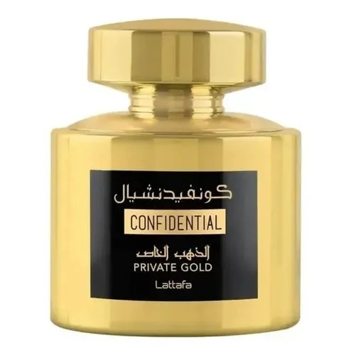 Frasco de Decant Lattafa Confidential Private Gold